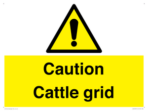 Caution Cattle grid